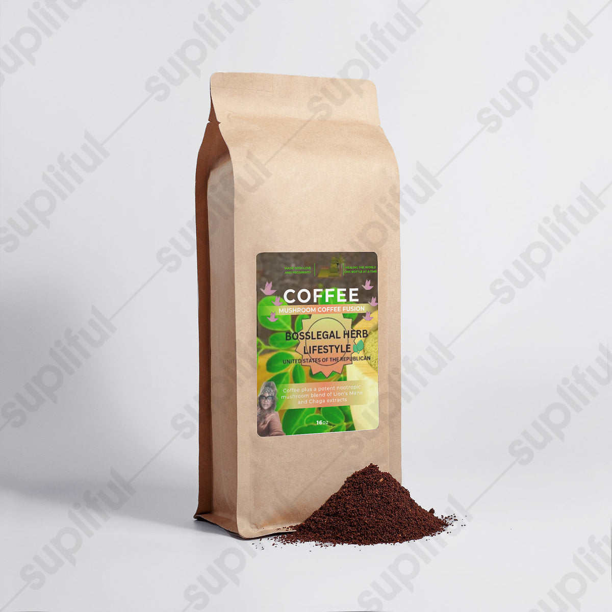 Mushroom Coffee Fusion - Lion’s Mane & Chaga 16oz